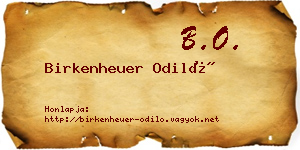 Birkenheuer Odiló névjegykártya